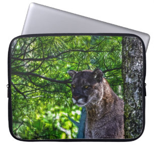 Cougar Mountain Lion Big Cat Art Design 6 Laptop Sleeve