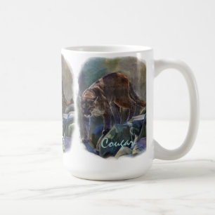 Cougar Mountain Lion Big Cat Art Design Coffee Mug