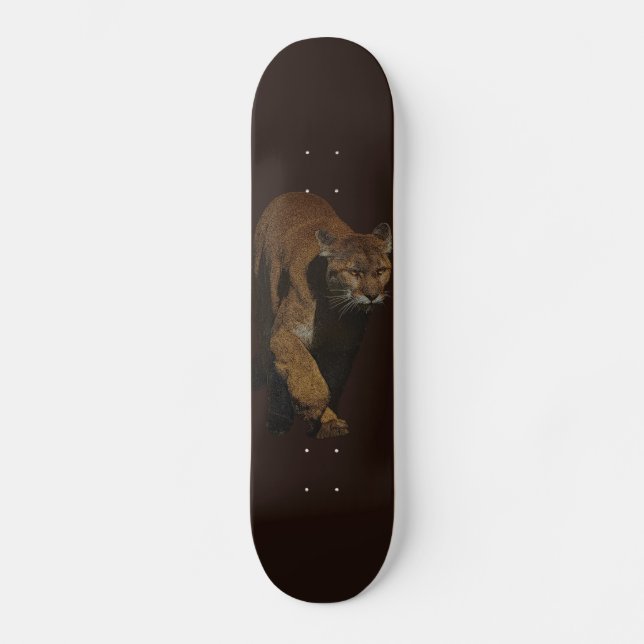 Cougar Mountain Lion Wild Cat Skateboard (Front)