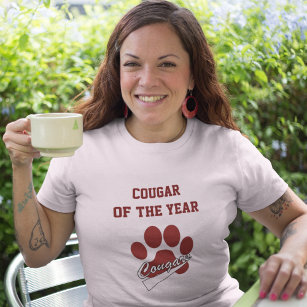 Cougar of the Year Funny Dark Red T-Shirt