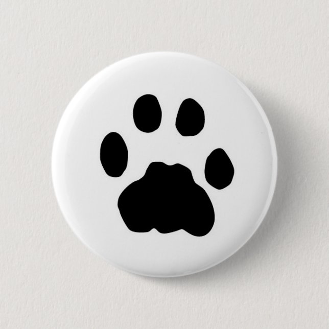 COUGAR PAW PRINT 6 CM ROUND BADGE (Front)
