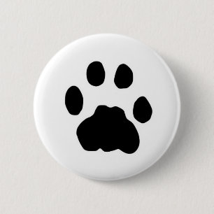 COUGAR PAW PRINT 6 CM ROUND BADGE