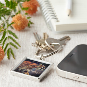 Cougar:Premium Square Key Chain