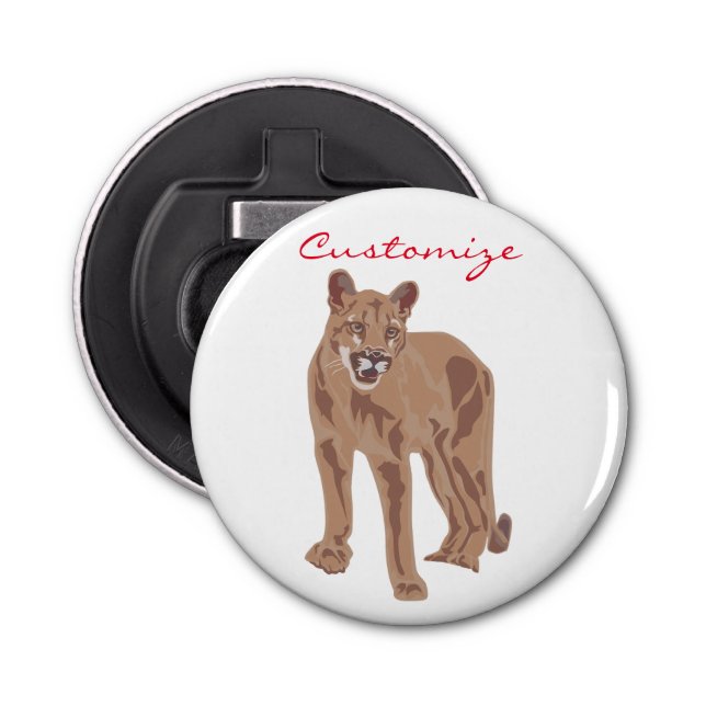 Cougar Puma Mountain Lion Thunder_Cove Bottle Opener (Front)