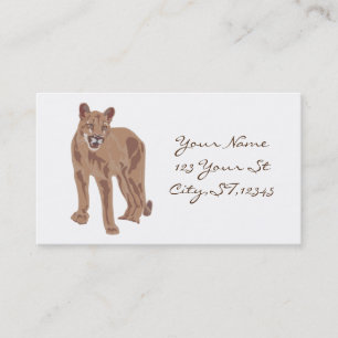 Cougar Puma Mountain Lion Thunder_Cove Business Card