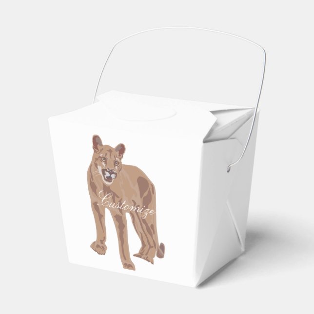 Cougar Puma Mountain Lion Thunder_Cove Favour Box (Front Side)