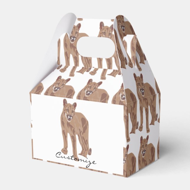 Cougar Puma Mountain Lion Thunder_Cove Favour Box (Front Side)