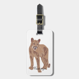 Cougar Puma Mountain Lion Thunder_Cove Luggage Tag