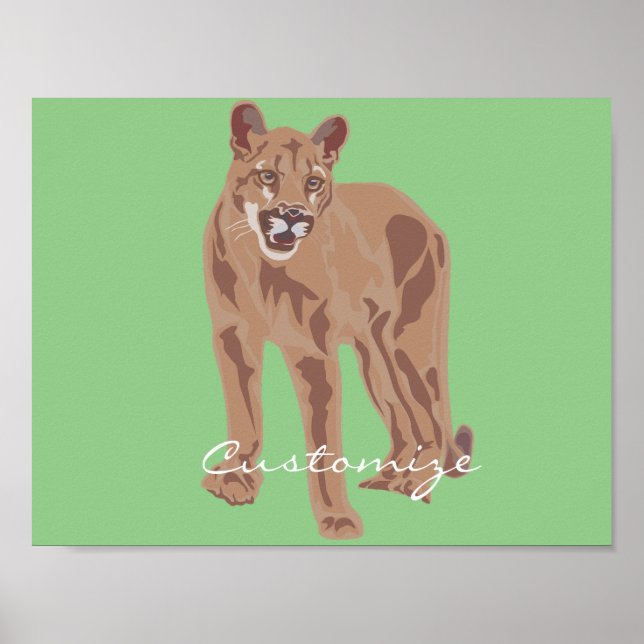 Cougar Puma Mountain Lion Thunder_Cove Poster (Front)