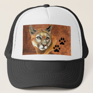 Cougar, Puma, Mountain Lion,Tracks Baseball Cap
