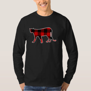 Cougar Red Buffalo Plaid Puma Animal Matching Pj F T-Shirt