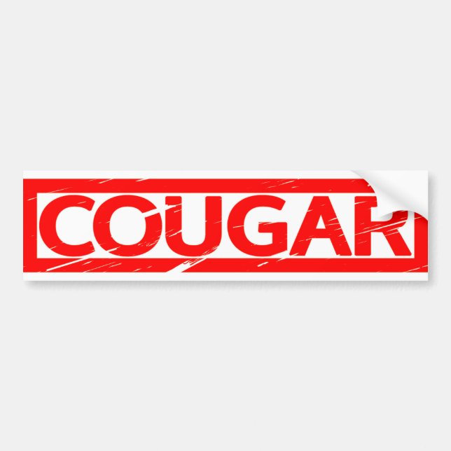 Cougar Stamp Bumper Sticker (Front)