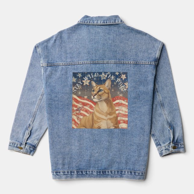 Cougar Stars and Stripes Denim Jacket (Back)