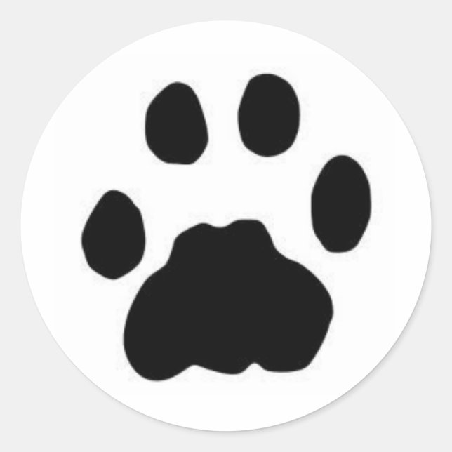 Cougar Tracks Classic Round Sticker (Front)