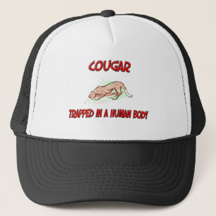 Cougar trapped in a human body trucker hat