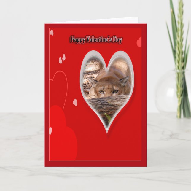 Cougar Valentine Card (Front)