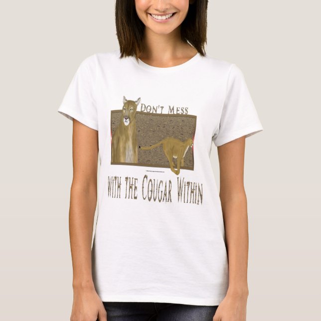 Cougar Within Ladies Crop Top (Front)