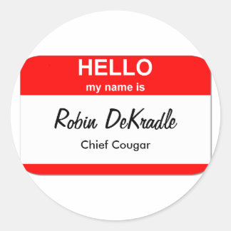 Cougar Woman Classic Round Sticker