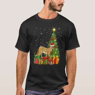 Cougar  Xmas Holiday Santa Cougar Christmas Tree T-Shirt