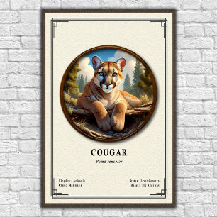 Cougar Zoology Series Poster
