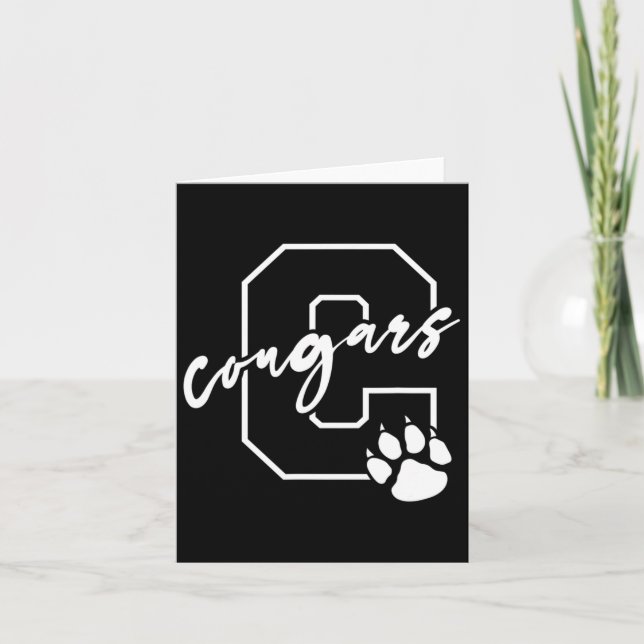 Cougars Bysketbyll Player Kids  Card (Front)