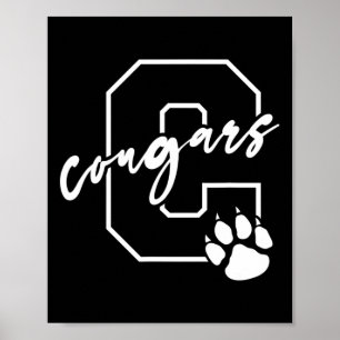 Cougars Bysketbyll Player Kids  Poster