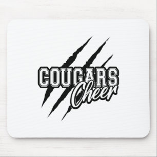 Cougars Cheer Back To School Cheerleading Team Spi Mouse Mat