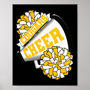 Cougars Cheer Ck To School Cheerleading Spirit Gy Poster