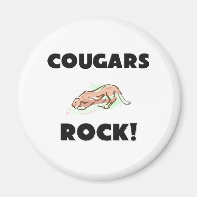 Cougars Rock Magnet (Front)