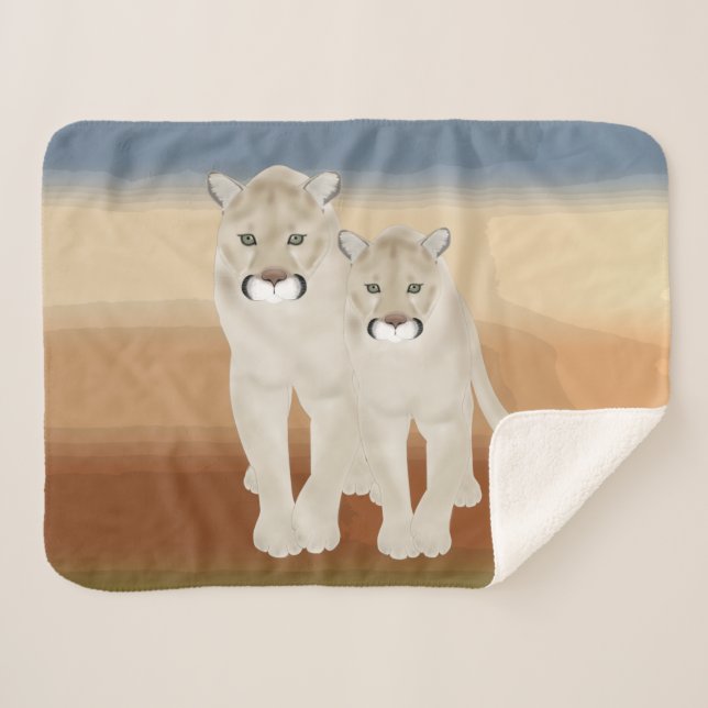 Cougars Sherpa Blanket (Front (Horizontal))