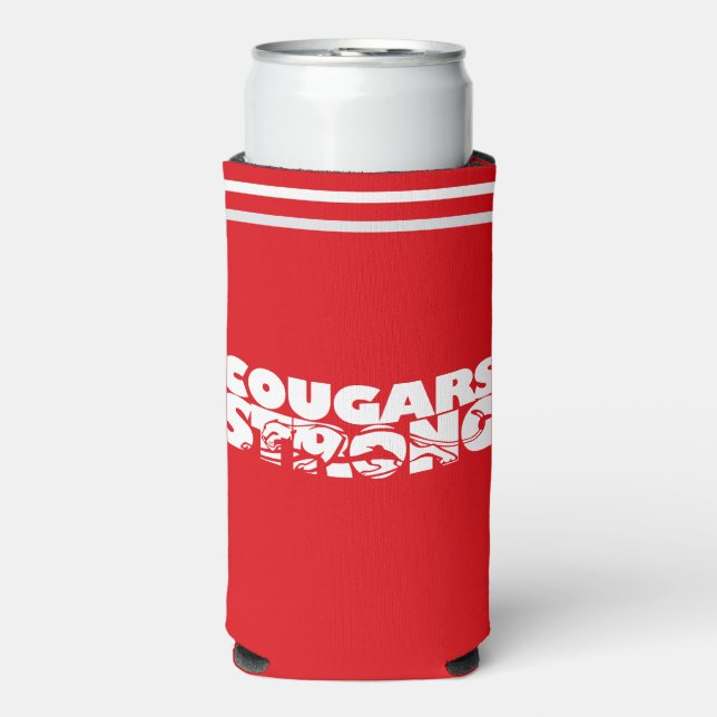 Cougars Strong   Seltzer Can Cooler (Seltzer Front)