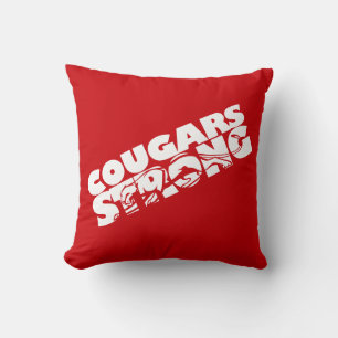 Cougars Strong Throw Pillow