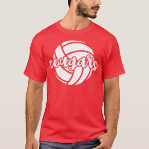 Cougars Volleyball Team Mascot School Spirit Game T-Shirt