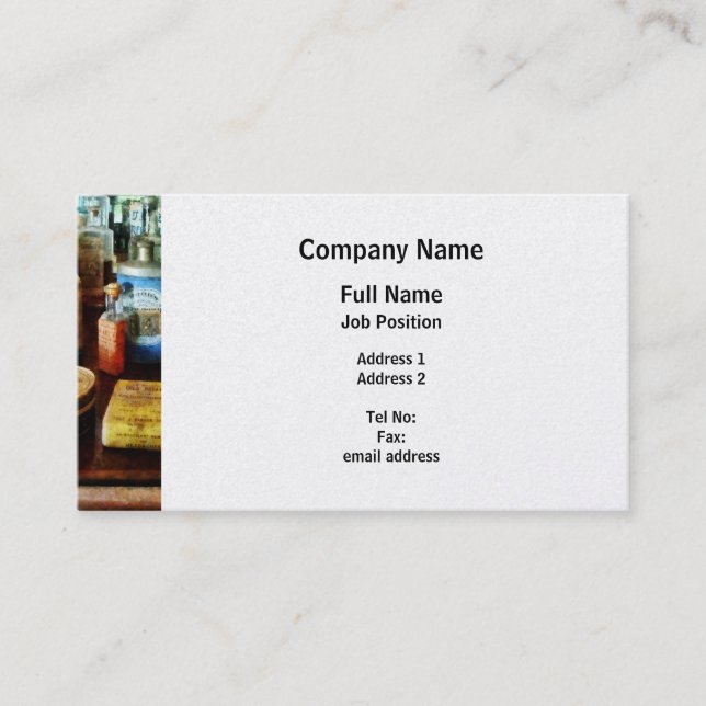 Cough Remedies and Tooth Powder - Platinum Business Card (Front)