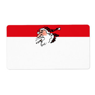 Coughin Smokin Santa Shipping Label