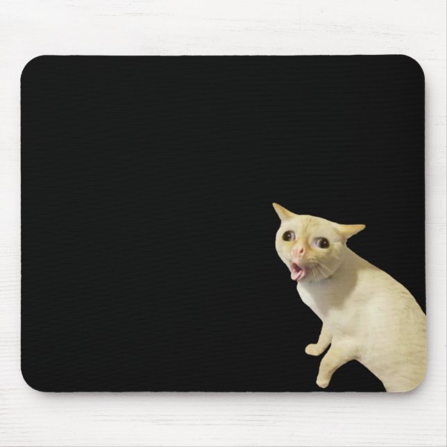 Coughing Cat Meme Mouse Pad (Front)