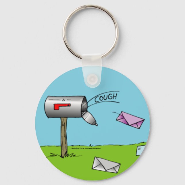 Coughing Mailbox Keychain (Front)