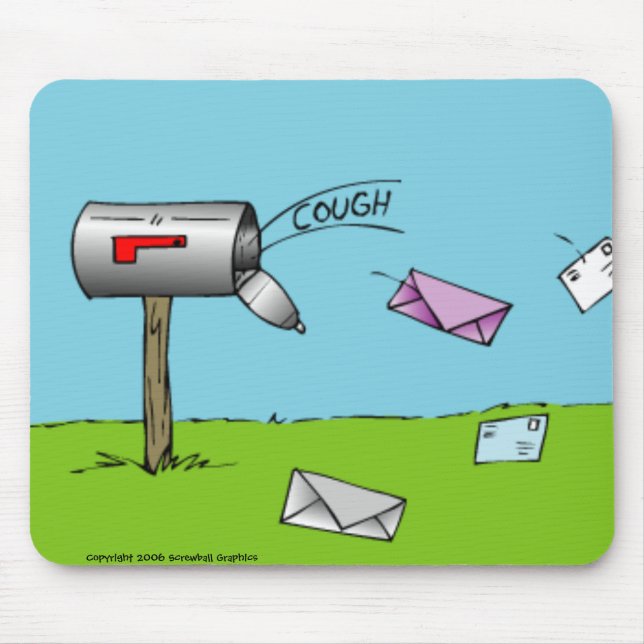 Coughing Mailbox Mousepad (Front)