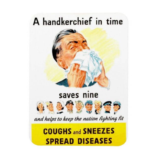 Coughs and Sneezes Spread Diseases Magnet (Vertical)