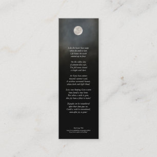 'Could a smile be remembered ...' poetry bookmark Mini Business Card