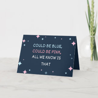 Could Be Blue Or Pink Folded Announcement Card