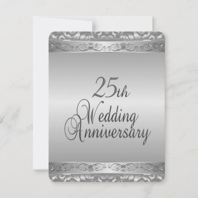 could be smaller 25th Wedding Anniversary Invitation (Front)