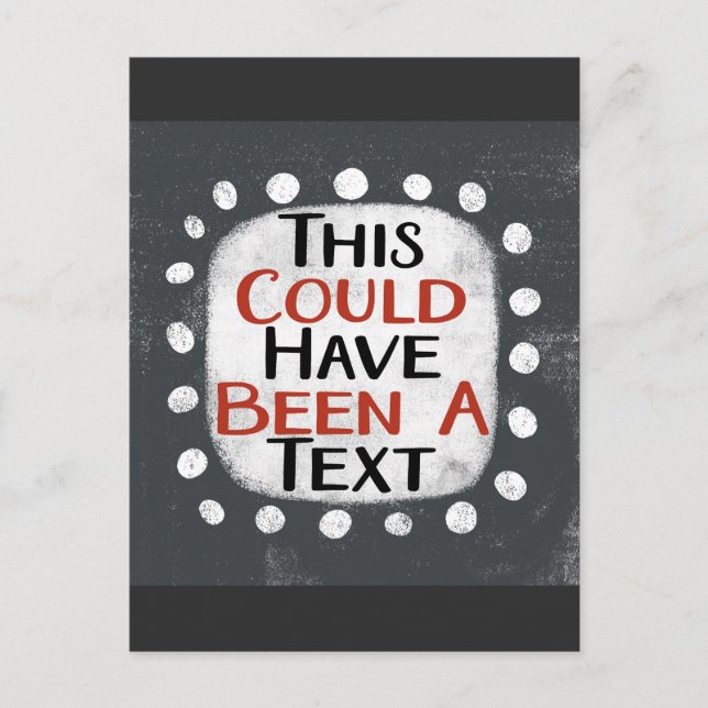 Could Have Been A Text Postcard (Front)