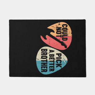 Could Not Pick A Better Brother Guitar T-shirt Doormat