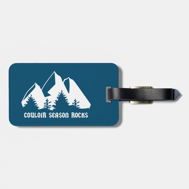 Couloir Season Rocks Luggage Tag (Back Horizontal)