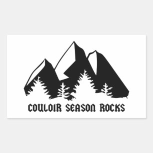 Couloir Season Rocks Rectangular Sticker