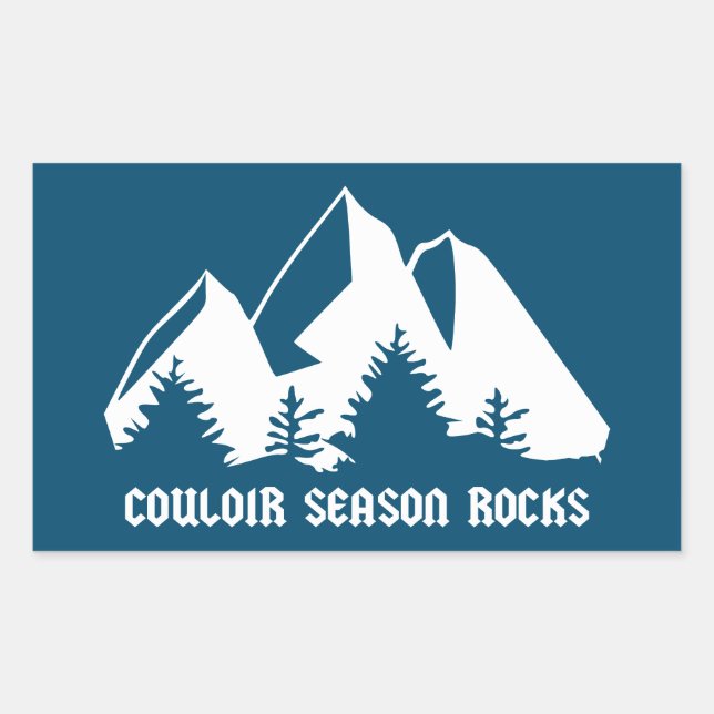 Couloir Season Rocks Rectangular Sticker (Front)