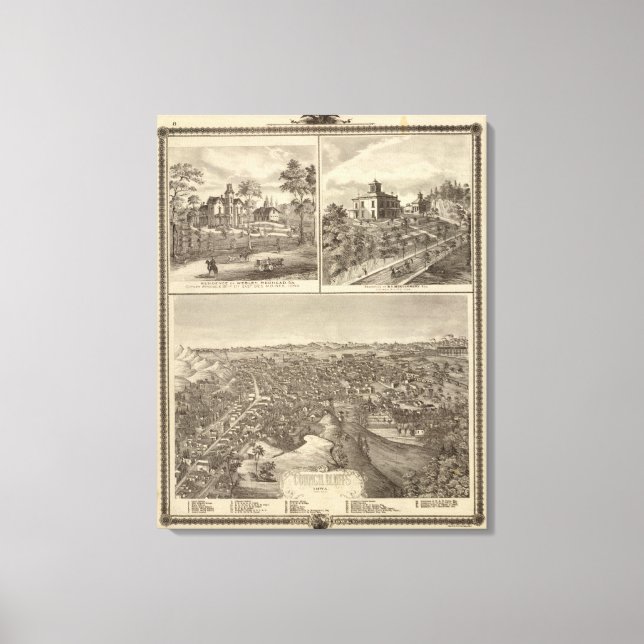 Council Bluffs Canvas Print (Front)