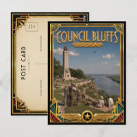 Council Bluffs Iowa Vintage Art Deco Golden Age