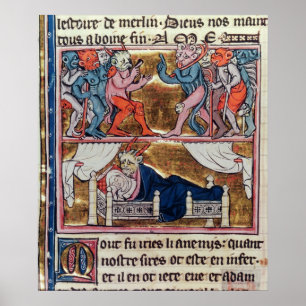 Council of Demons, from 'l'Histoire de Merlin' Poster